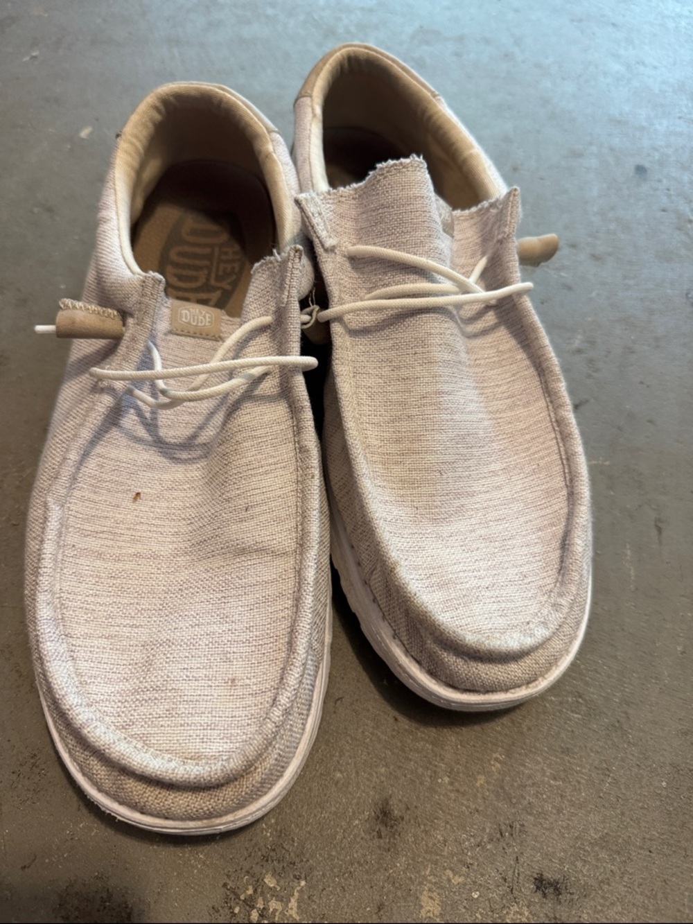 Hey Dude Light Beige Slip-On Casual Loafers